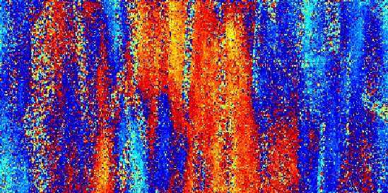 Interferogram na spectrale filtering in range en azimuth toont minder ruis