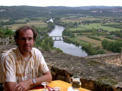 Uitzicht over de Dordogne vanaf Domme (Frankrijk)